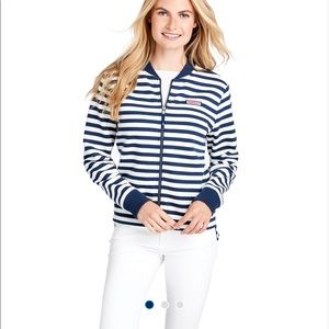 Striped Shep Shirt Bomber Jacket size small